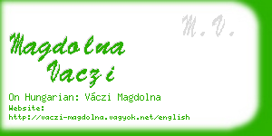 magdolna vaczi business card